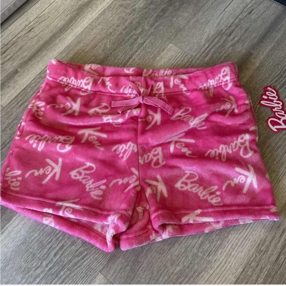 Barbie Ken Apparel Matel Hot Pink Logo Fleece Sleep Shorts with pockets size M